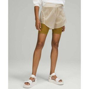 lululemon athletica Cream and Tan Athletic Shorts